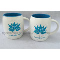 Sandblast Ceramic Mug with Color Filled